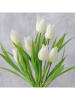 Boltze Dekostrauß "Tulpe" in Grün/ Weiß - (H)31 cm