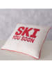 Boltze Kissen ''Skiing'' in Creme/ Rot - (L)45 x (B)45 cm