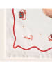 Boltze Tischläufer "Bailey" in Weiß/ Rot - (L)140 x (B)40 cm