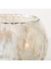 Boltze Windlicht ''Skylar'' in Weiß/ Beige - (H)9 x Ø 10 cm