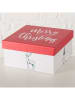 Boltze 3er-Set: Geschenkboxen "Chrissy" in Weiß/ Rot/ Grün