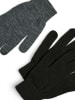 Pieces 3er-Set: Fingerhandschuhe in Schwarz/ Grau