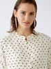 Oui Bluse in Creme/ Schwarz