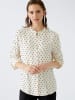 Oui Bluse in Creme/ Schwarz