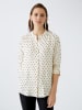 Oui Bluse in Creme/ Schwarz