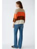 Oui Pullover in Beige/ Orange/ Braun