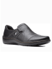 Clarks Leder-Slipper in Schwarz
