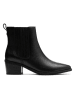 Clarks Leder-Stiefeletten in Schwarz
