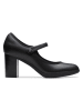 Clarks Leren pumps met riempje zwart