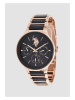 U.S. Polo Assn. Kwartshorloge roségoudkleurig/zwart