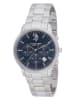 U.S. Polo Assn. Chronograph in Silber/ Dunkelblau