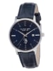 U.S. Polo Assn. Kwartshorloge donkerblauw/zilverkleurig