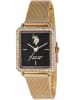 U.S. Polo Assn. Quarzuhr in Gold/ Schwarz