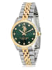 U.S. Polo Assn. Kwartshorloge zilverkleurig/goudkleurig/groen