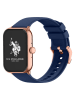 U.S. Polo Assn. Smartwatch in Dunkelblau/ Roségold