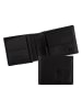 Camel Active Leder-Geldbörse "Nepal" in Schwarz - (B)12 x (H)9,5 x (T)2 cm