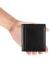 Camel Active Leren kaartetui "Salamanca" zwart - (B)9 x (H)10 x (D)1 cm