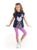 Denokids 2-delige outfit "Jungle Cat" donkerblauw/paars