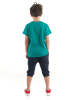 Denokids 2-delige outfit "Digger" groen/zwart