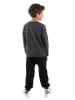 Denokids 2-delige outfit "Race" donkergrijs/zwart