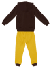 Denokids 2-delige outfit "Construction Tools" bruin/geel