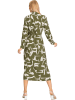 Heine Kleid in Oliv/ Weiß