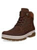 Ecco Leder-Boots "Rugged Track" in Hellbraun
