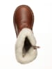 POM POM Leder-Winterstiefel in Hellbraun