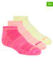 Skechers 3er-Set: Socken in Pink/ Gelb