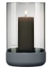 Blomus Świecznik "Calma" w kolorze szarym - wys. 19 x Ø 12 cm
