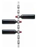 Blomus Wandhouder voor wijnflessen "Closo" zilverkleurig - (H)74 cm