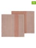 Blomus 2-delige set: theedoeken "Gano" beige/lichtroze - (L)25 x (B)25 cm