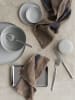 Blomus 2-delige set: theedoeken "Gano" grijs/beige - (L)25 x (B)25 cm