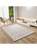 Atticgo Kurzflor-Teppich "Flora" in Creme/ Grau