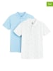 COOL CLUB Koszulki polo (2 szt.) w kolorze błękitnym i białym