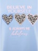 Zwillingsherz Shirt "Always Believe" in Hellblau
