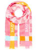 Zwillingsherz Schal "Love & More" in Rosa - (L)180 x (B)102 cm