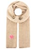 Zwillingsherz Schal "Herz" in Beige - (L)35 x (B)48 cm