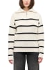 Mustang Pullover in Creme/ Schwarz
