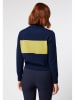 Rodier Rollkragenpullover in Dunkelblau/ Gelb