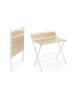 InnovaGoods Składany stolik w kolorze beżowo-białym - 60 x 84 x 97 cm