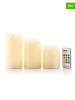 InnovaGoods 3er-Set: LED-Kerzen in Creme