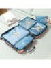 InnovaGoods 6tlg. Kofferorganizer-Set in Blau