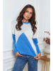 Joséfine Pullover "Lanos" in Weiß/ Grau/ Hellblau