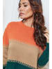 Joséfine Pullover "Lurcia" in Orange/ Beige/ Grün