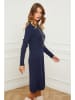 Joséfine Strickkleid "Garcy" in Blau