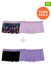 Muchachomalo 4er-Set: Pantys in Schwarz/ Lila
