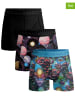 Muchachomalo 3er-Set: Boxershorts in Schwarz/ Bunt