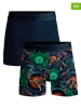 Muchachomalo 2er-Set: Boxershorts in Dunkelblau/ Bunt