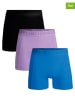 Muchachomalo 3er-Set: Boxershorts in Lila/ Blau/ Schwarz